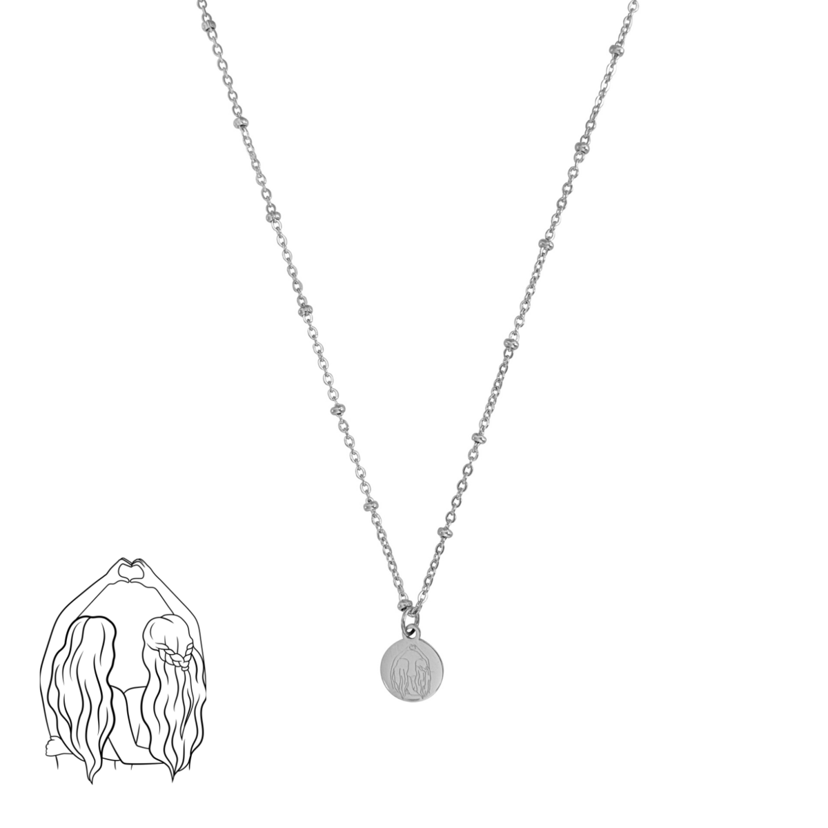 Hartsvriendinnen Ketting Zilver – een betekenisvol symbool van vriendschap