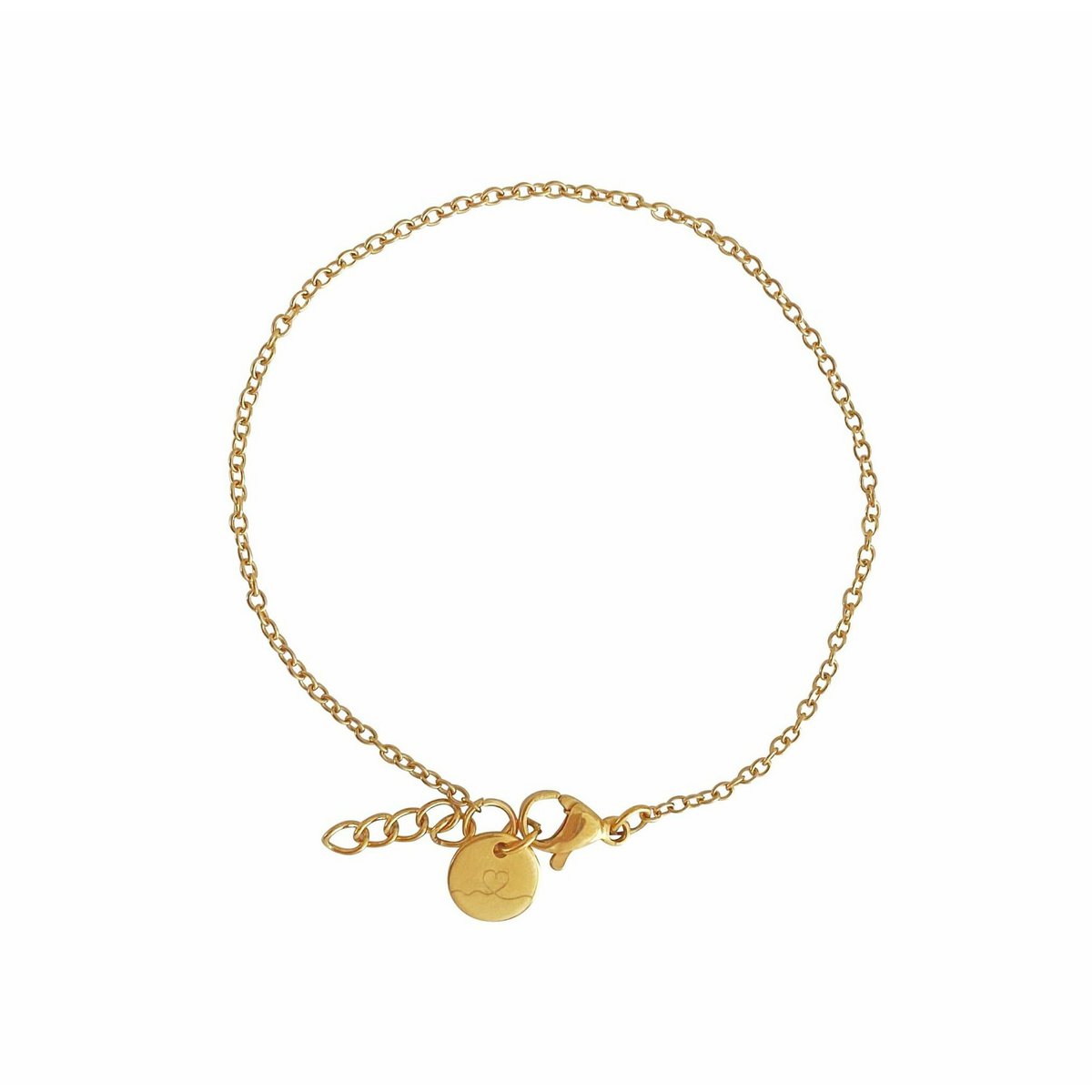Love Armband Goud – subtiel armbandje met hartjes bedel