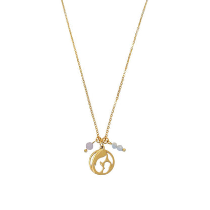 Moeder & baby ketting goud met Maansteen & Rozenkwarts – een betekenisvol cadeau
