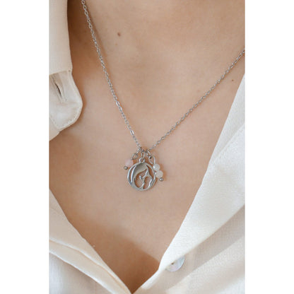 Moeder & baby ketting zilver met Maansteen & Rozenkwarts – een betekenisvol cadeau