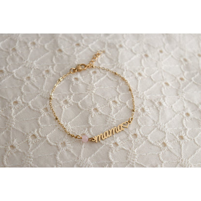 Mama & Rozenkwarts armband Goud – een liefdevol en betekenisvol cadeau
