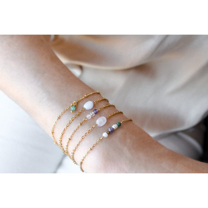 Geboortesteen Armbandjes - Goud (per maand te bestellen)