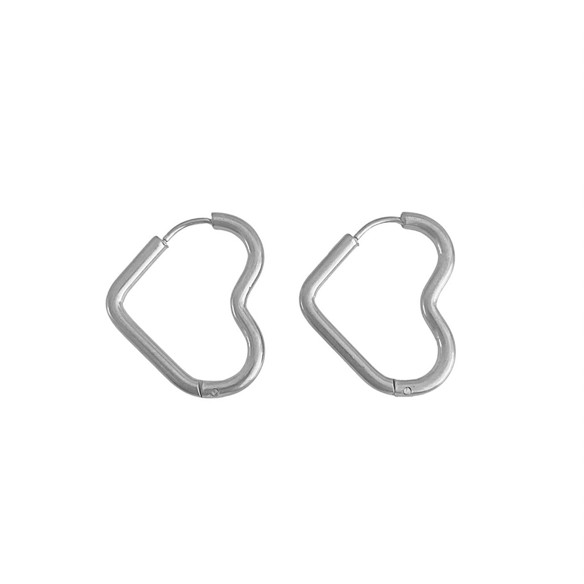 Hart Oorringen Zilver – stijlvolle statement oorbellen met een zachte touch