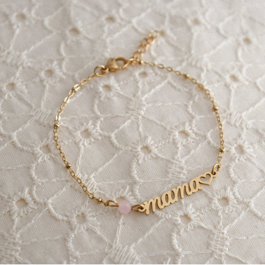 Mama & Rozenkwarts armband Goud – een liefdevol en betekenisvol cadeau