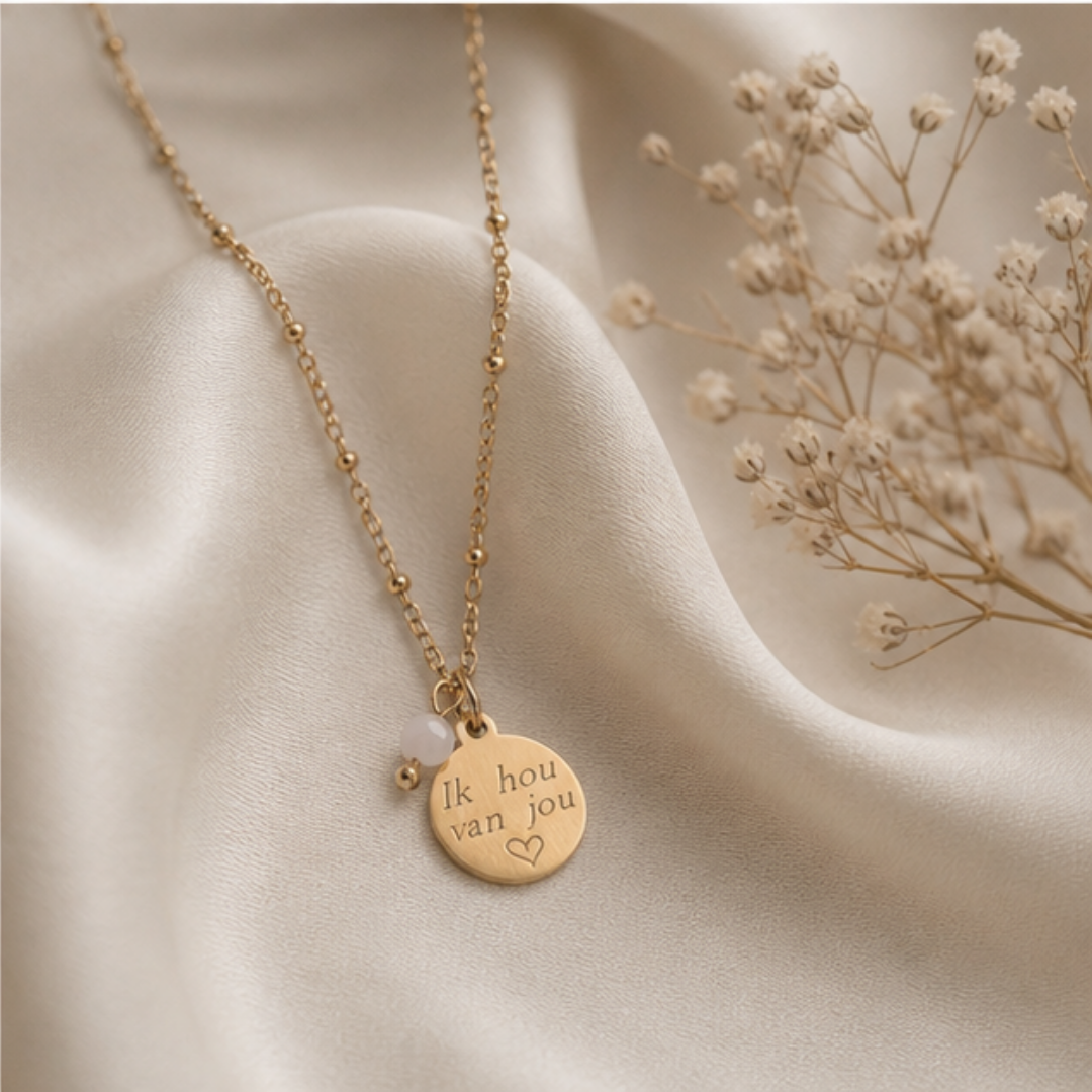 Ketting “Ik hou van jou” – Goud