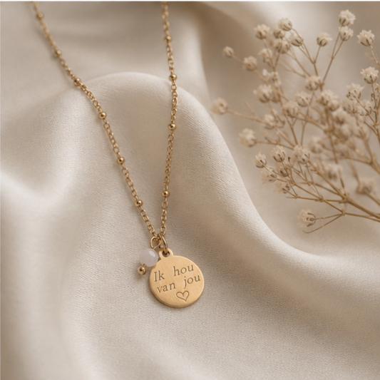 Ketting “Ik hou van jou” – Goud
