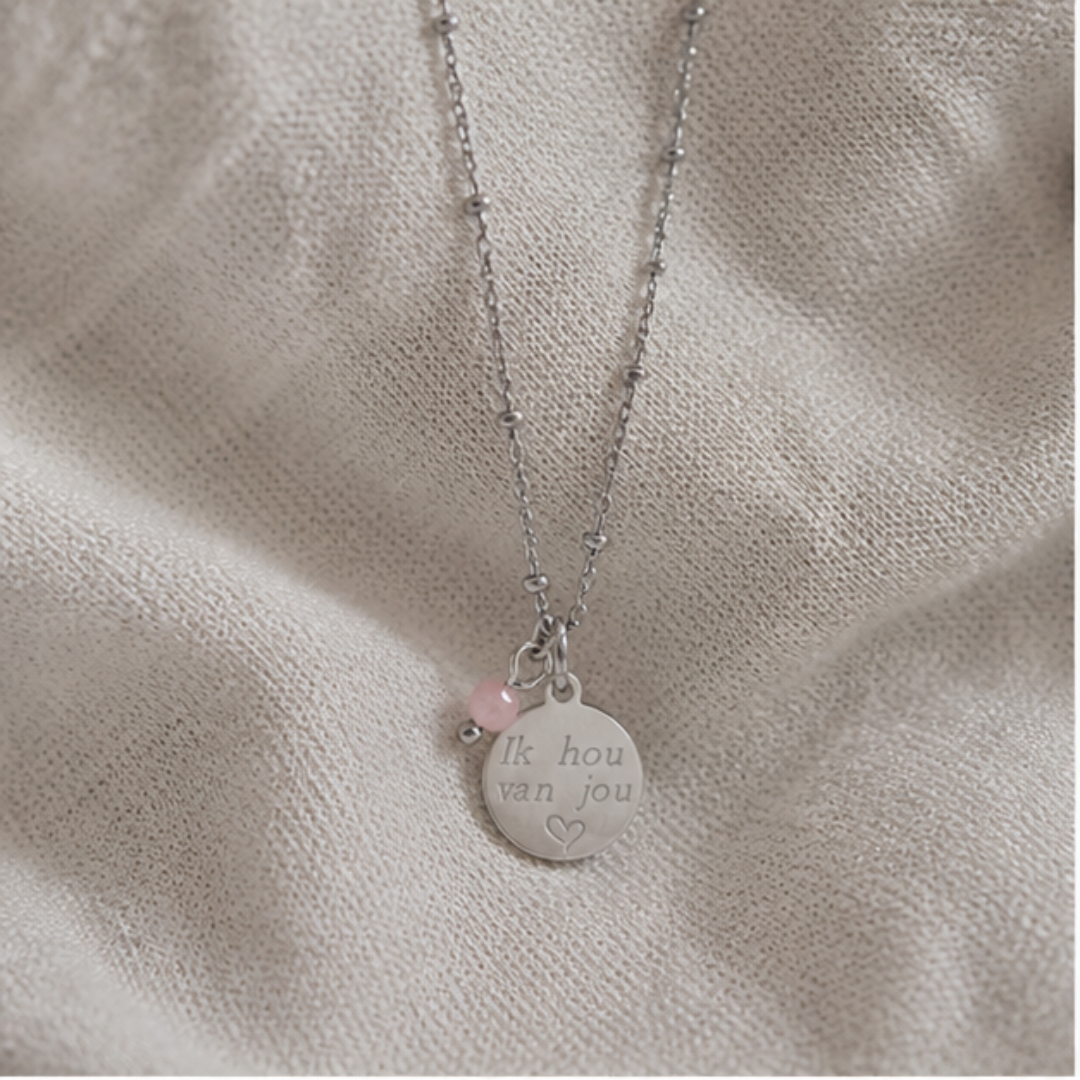 Ketting “Ik hou van jou” – Zilver