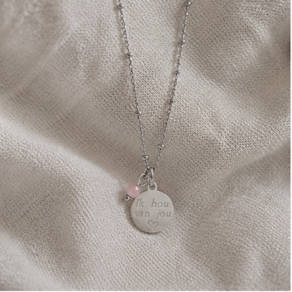 Ketting “Ik hou van jou” – Zilver