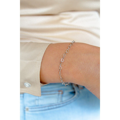 Hartjes Schakel Armband Zilver – een subtiel en liefdevol sieraad