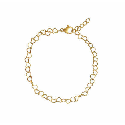 Hartjes Schakel Armband Goud – een subtiel en liefdevol sieraad