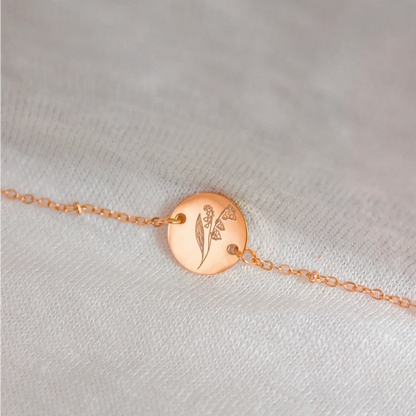 Rosé gouden geboortebloem armband – een betekenisvol cadeau per maand