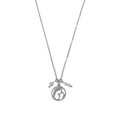 Moeder & baby ketting zilver met Maansteen & Rozenkwarts – een betekenisvol cadeau